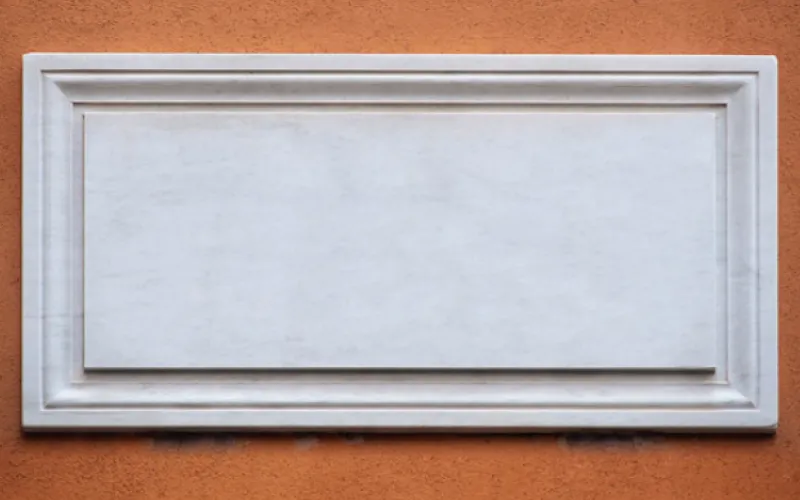 Name plates on walls